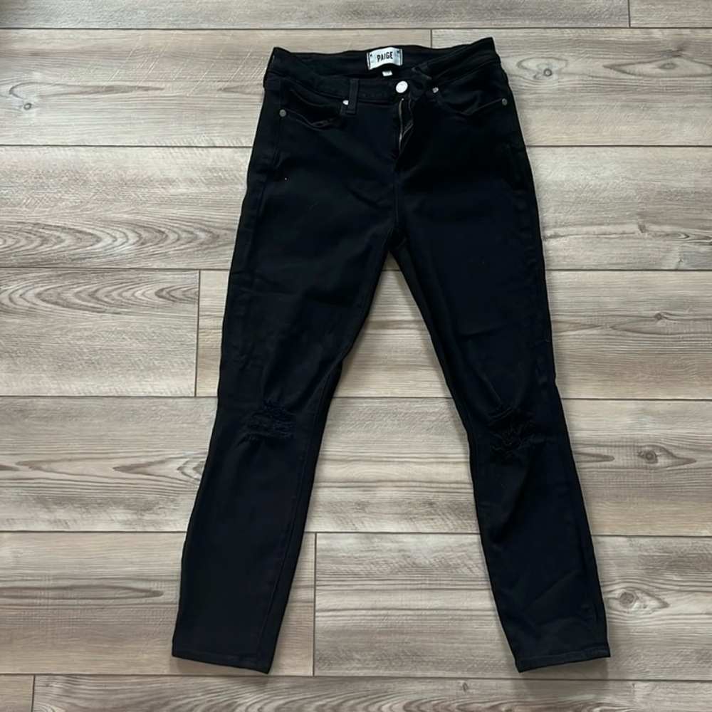 Paige - Verdugo Ripped Crop Skinny Jeans